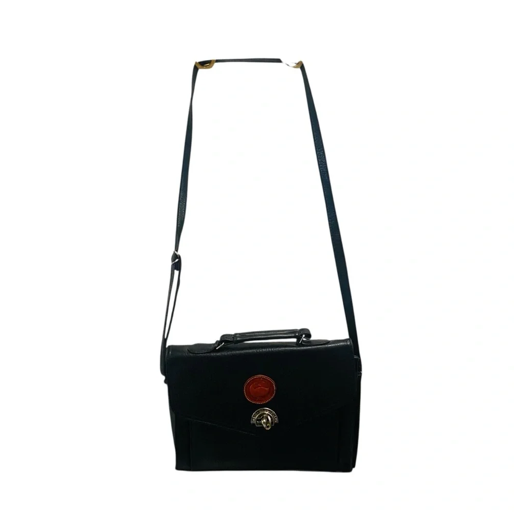 Vintage DOONEY & BOURKE Black Pebbled Leather  Convertible Satchel All Weather - Picture 6 of 15